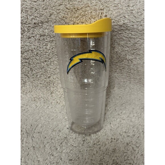 Tervis Los Angeles Chargers 24oz Tumbler Yellow Lid NFL Lightning Bolt - Picture 1 of 5